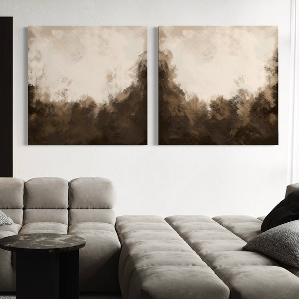 Abstract Canvas Art Mahogany Whisper -  Living Room Wall Art