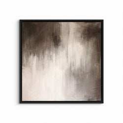 Abstract Framed Canvas Minimalist Art in Brown Storm -  Modern Art Print
