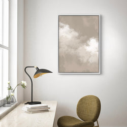 Abstract Art Framed Canvas in Clouds - Minimalist Home Decor