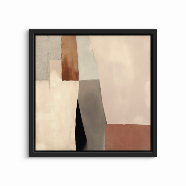 Abstract Art Framed Canvas - Desert Columns - Minimalist Home Decor