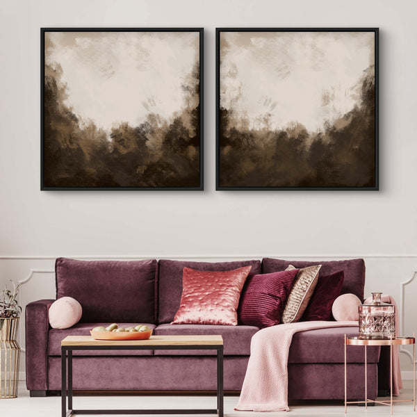 Abstract Canvas Art Mahogany Whisper -  Living Room Wall Art