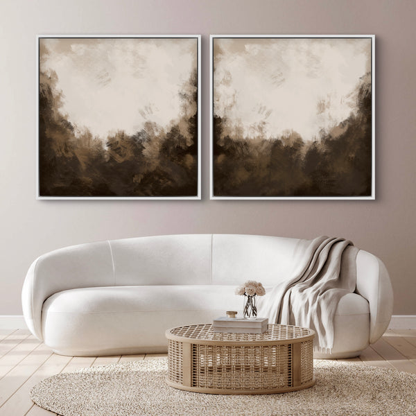 Abstract Canvas Art Mahogany Whisper -  Living Room Wall Art