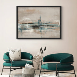 Abstract Framed Canvas Art The Summit -  Modern Living Room Wall Art