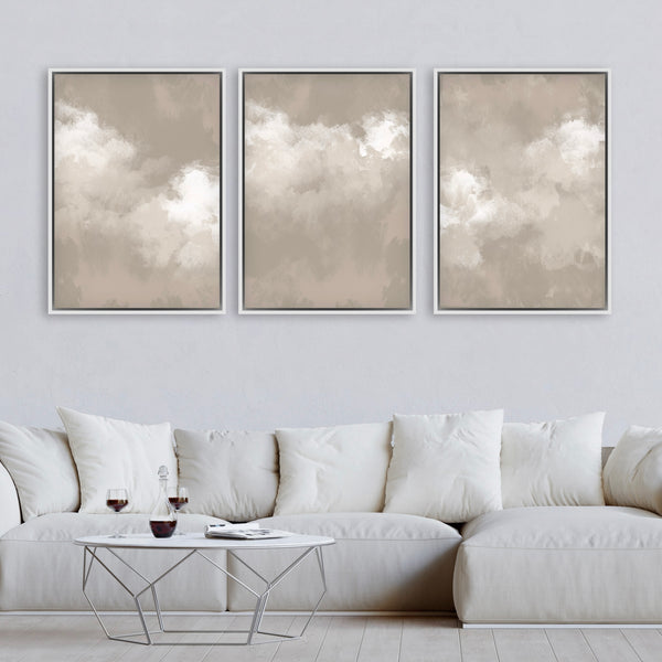 Abstract Art Framed Canvas Minimalist Art in Clouds -  Modern Art Print