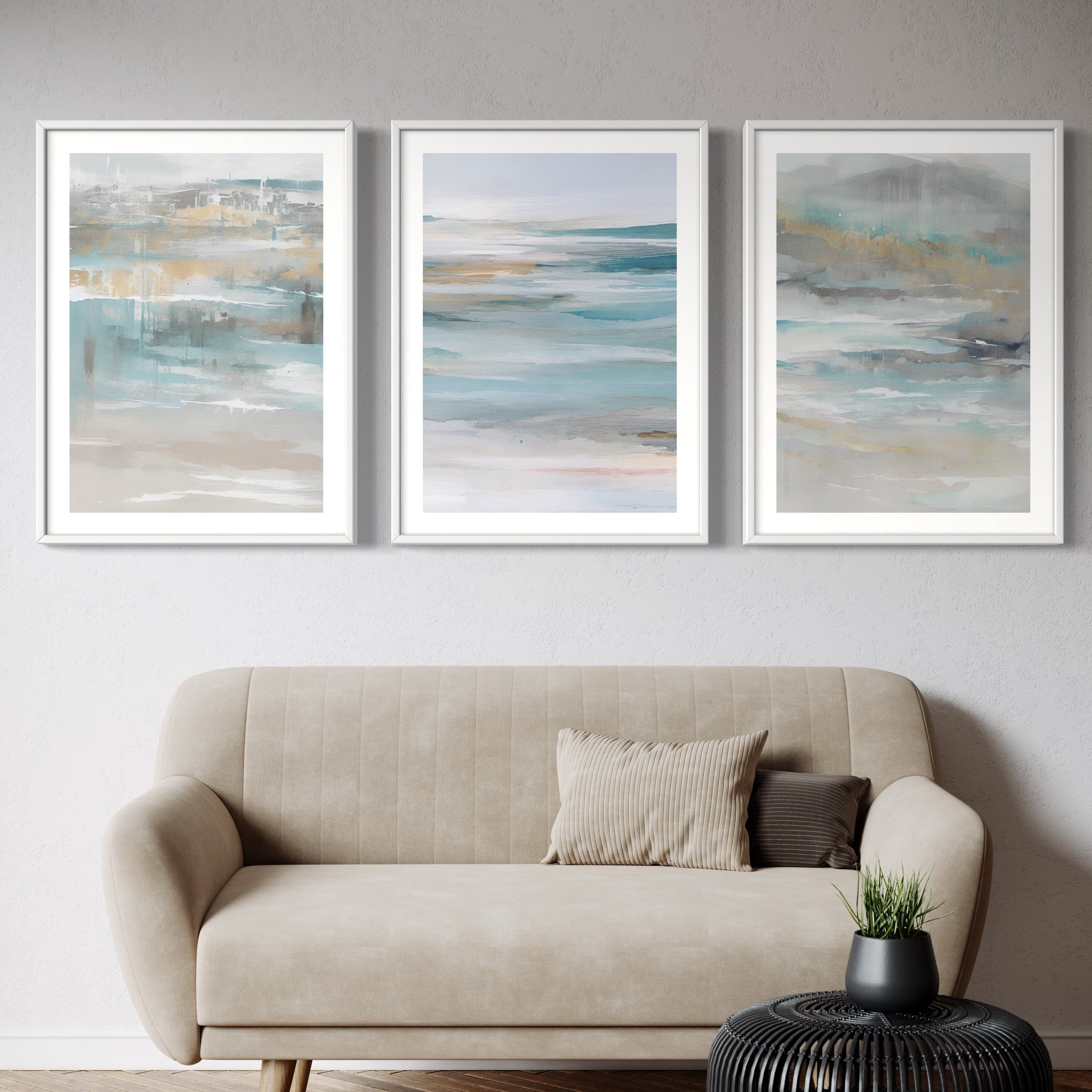 Abstract Minimalist Art Calm Ocean -  Modern Art Print
