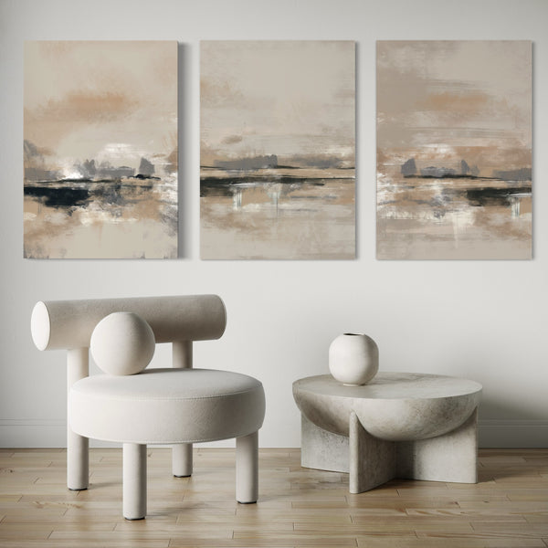 Abstract Canvas Set of 3 - Rome