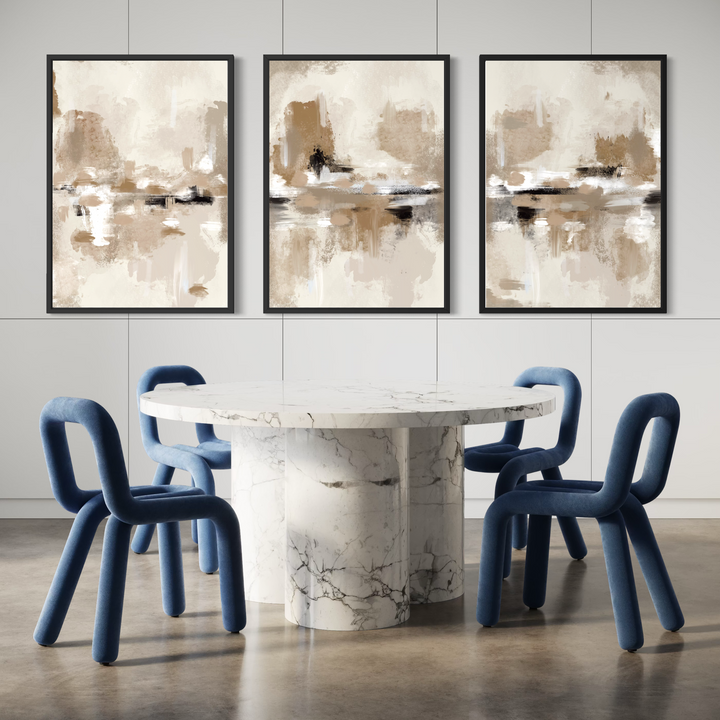 Set of 3 Framed Canvas - St Tropez