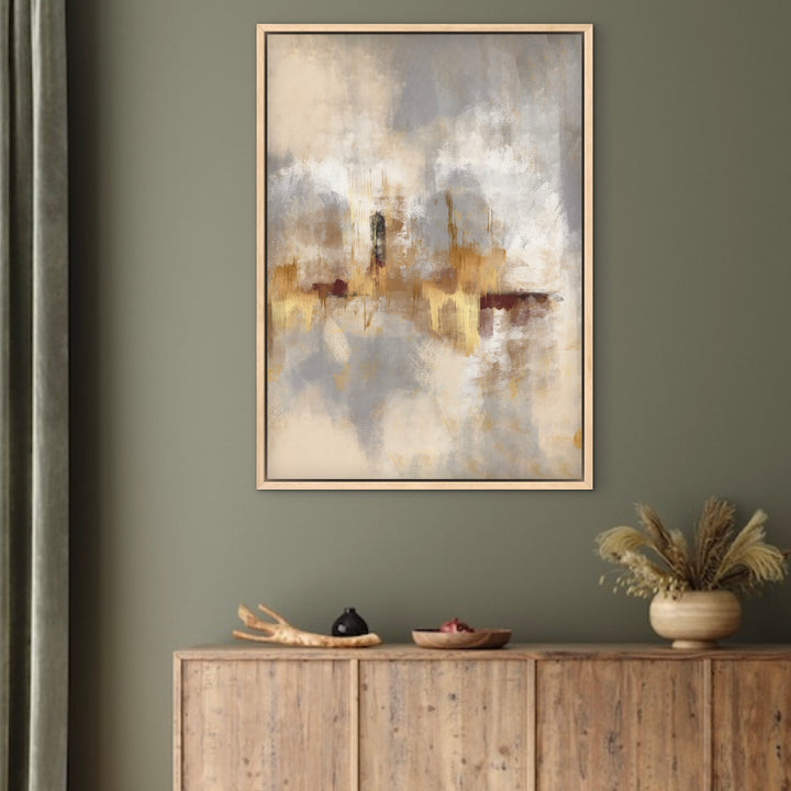 Framed Canvas  - Gold Serenity
