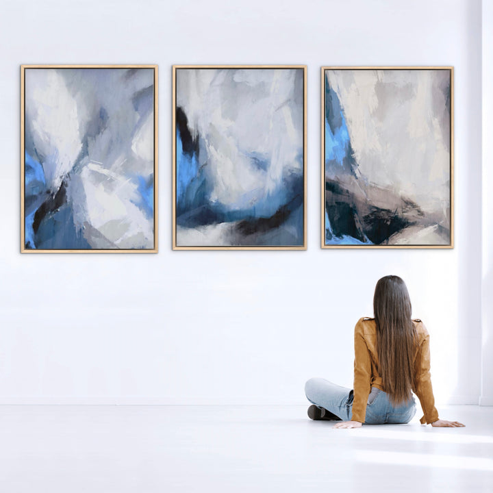 Modern Abstract Wall Art Perfect for Contemporary Coastal Space.