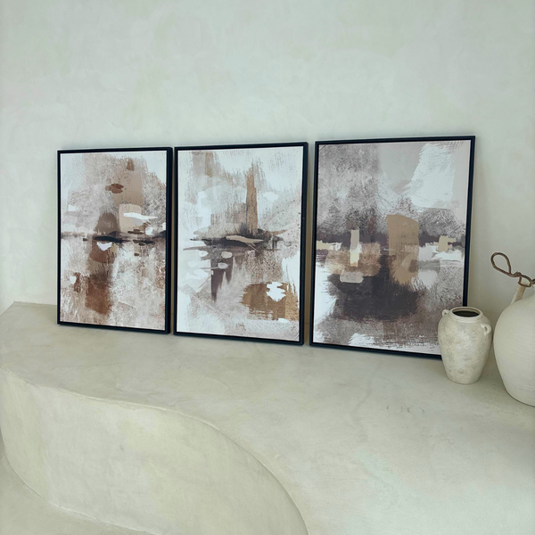 Set of 3 Framed Canvas - Portofino