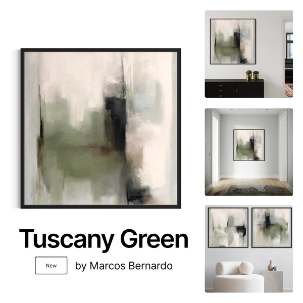 Framed Canvas - Tuscany Green