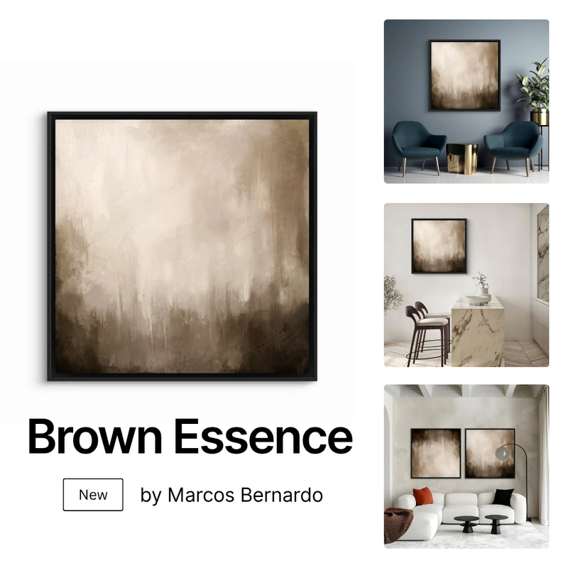Framed Canvas - Brown Essence