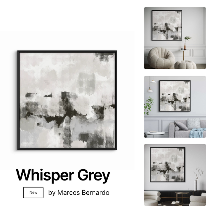 Framed Canvas - Whisper Grey 1