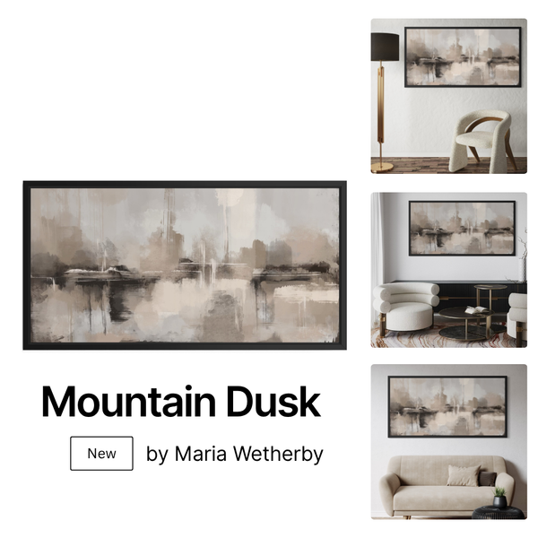 Framed Canvas - Mountain Dusk
