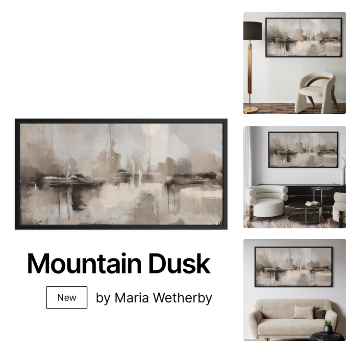 Framed Canvas - Mountain Dusk