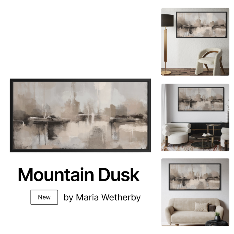 Framed Canvas - Mountain Dusk