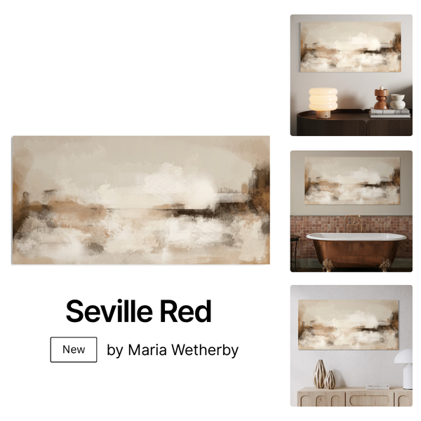 Abstract Canvas - Seville Red
