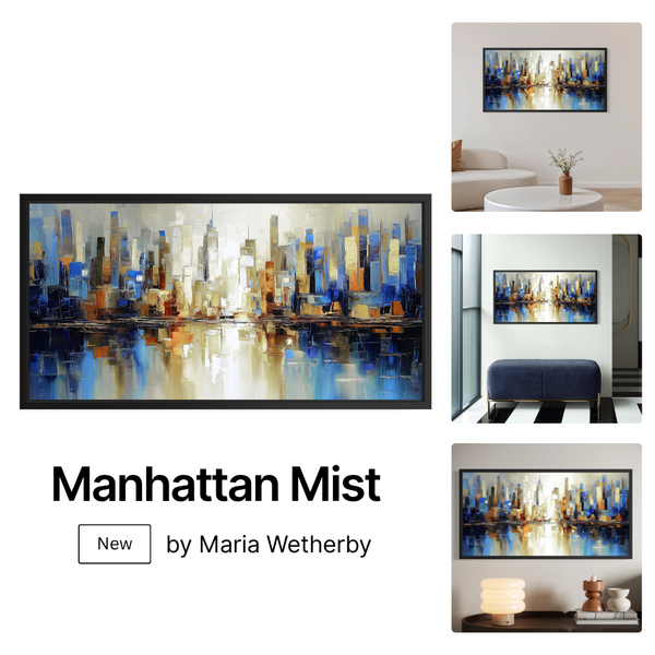 Framed Canvas - Manhattan Mist