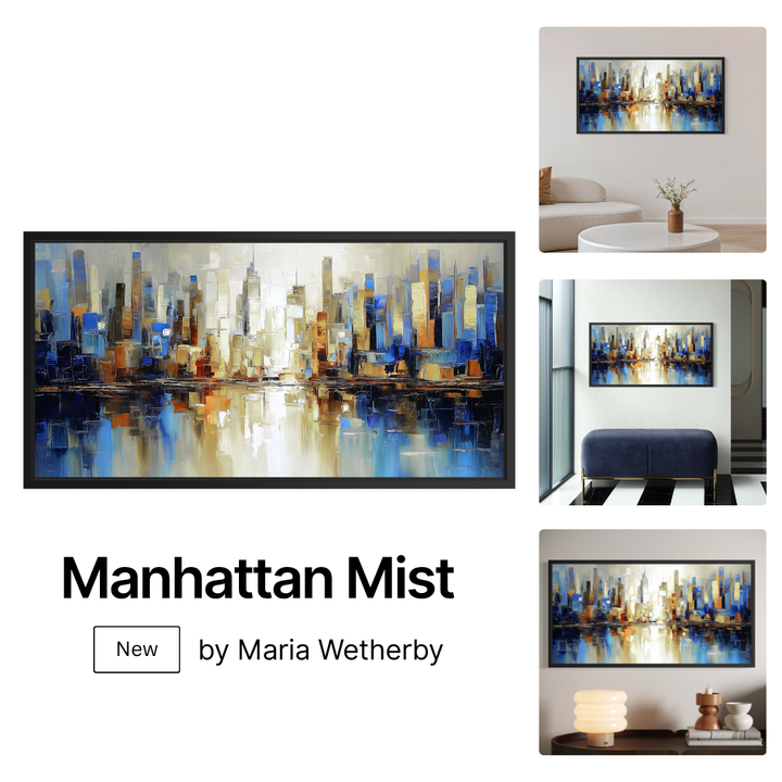 Framed Canvas - Manhattan Mist