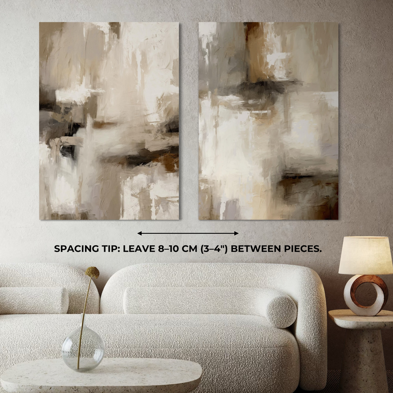 Abstract Canvas Set of 2 - Santorini