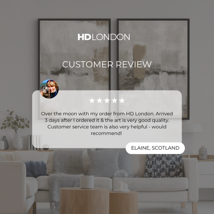 Framed Canvas Set of 2 - Nude & Grey Clouds