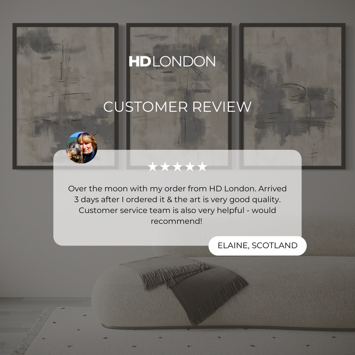 Abstract Art set of 3 prints - Grey Storm