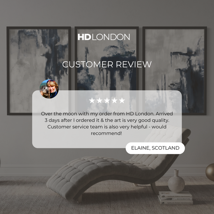 Abstract Art set of 3 prints - Blue Storm