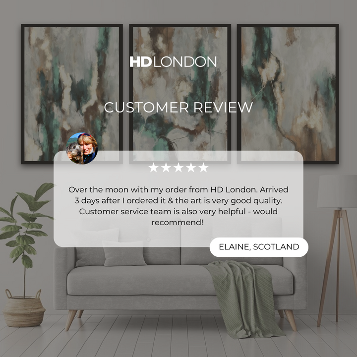 Abstract Art set of 3 prints - Green Forest