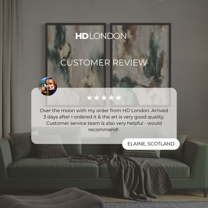 Abstract Art set of 2 prints - Green Forest