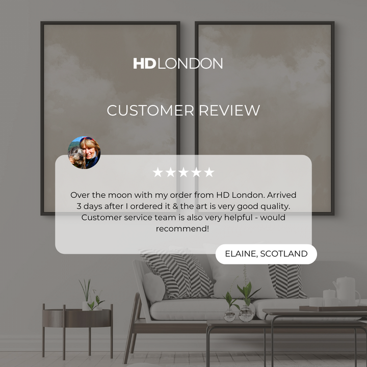 Framed Canvas Set of 2 - Cream Clouds