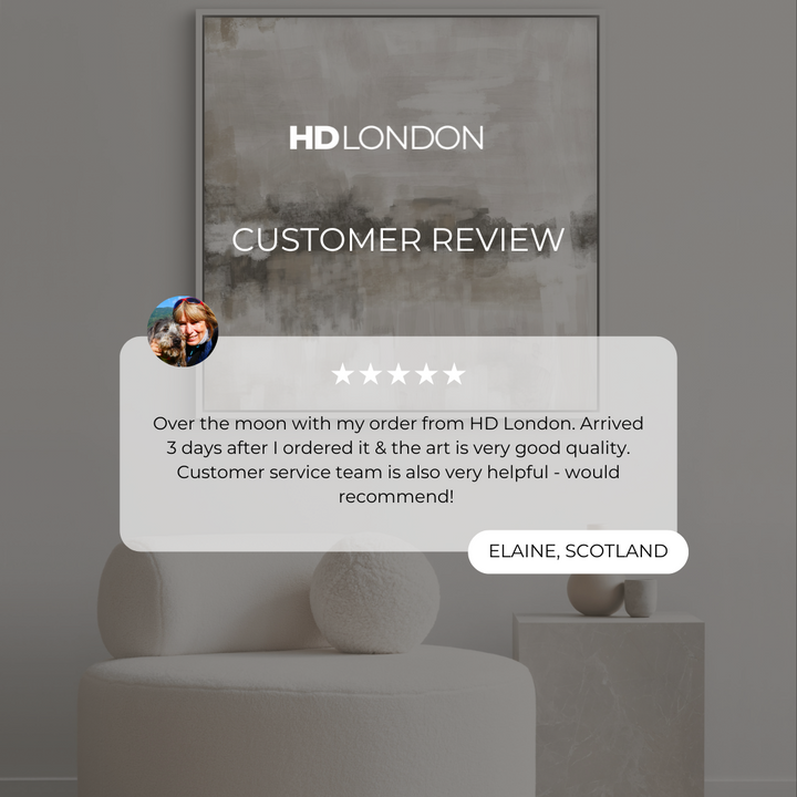 Framed Canvas - Nude & Grey Clouds