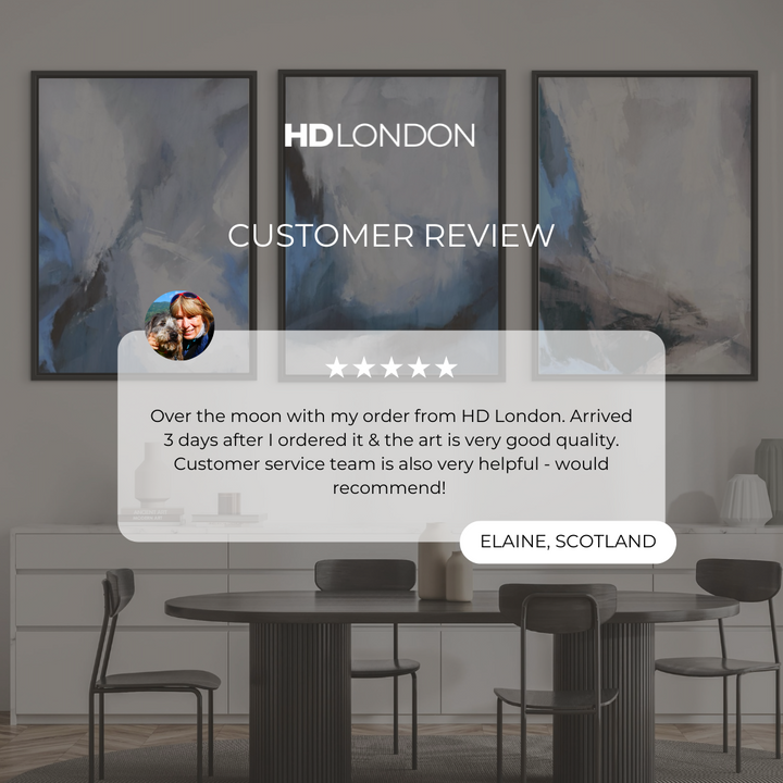 Set of 3 Framed Canvas - Ocean Blue