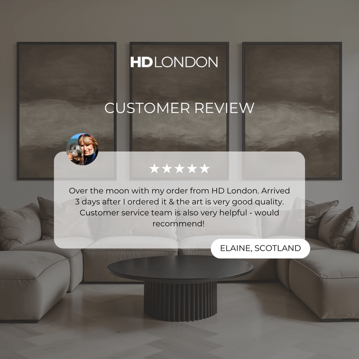 Set of 3 Framed Canvas - Mocha Brown