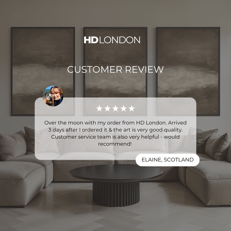 Set of 3 Framed Canvas - Mocha Brown