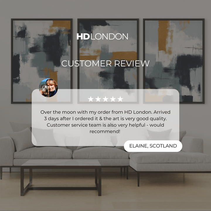 Set of 3 Framed Canvas - Brooklyn Bold