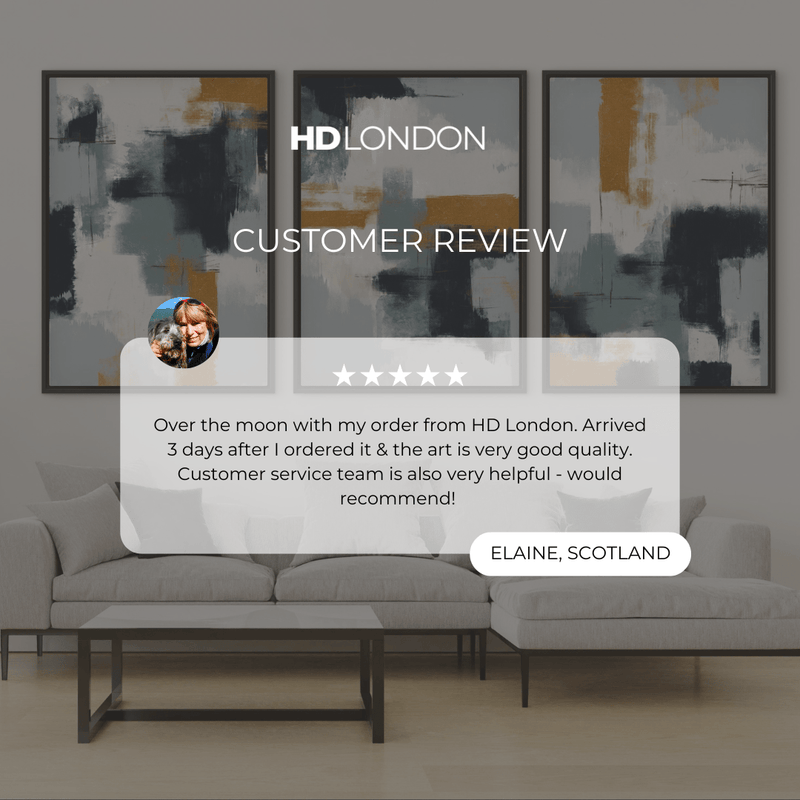 Set of 3 Framed Canvas - Brooklyn Bold