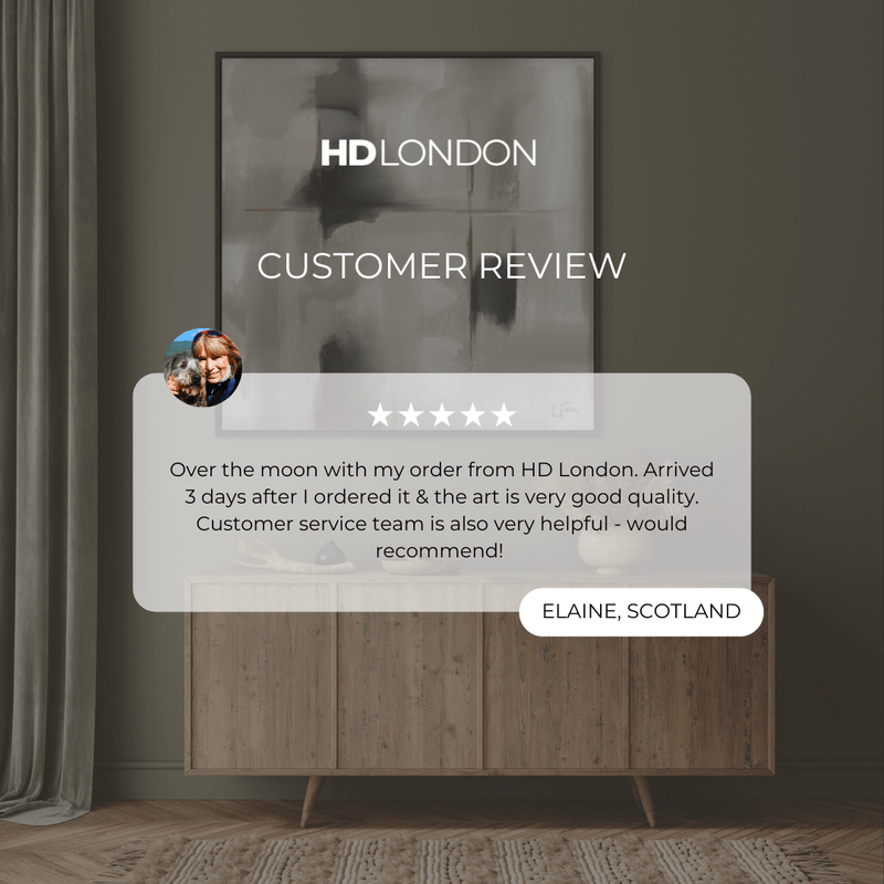 Framed Canvas - Grey Clouds