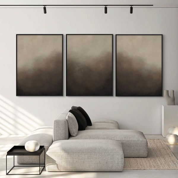 Set of 3 Framed Canvas - Mocha Mirage