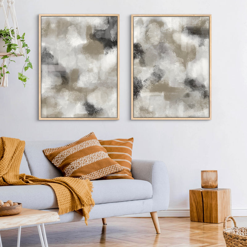 Framed Canvas Set of 2 - Woven Light