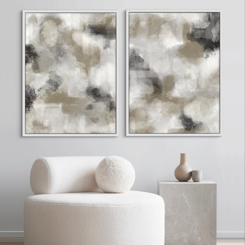 Framed Canvas Set of 2 - Woven Light