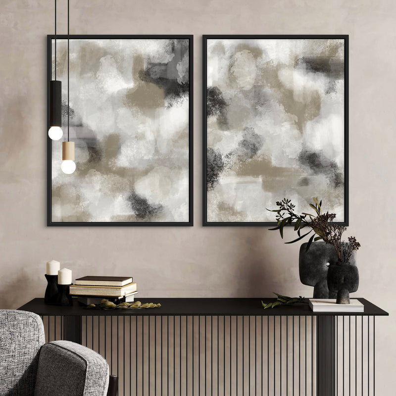 Framed Canvas Set of 2 - Woven Light
