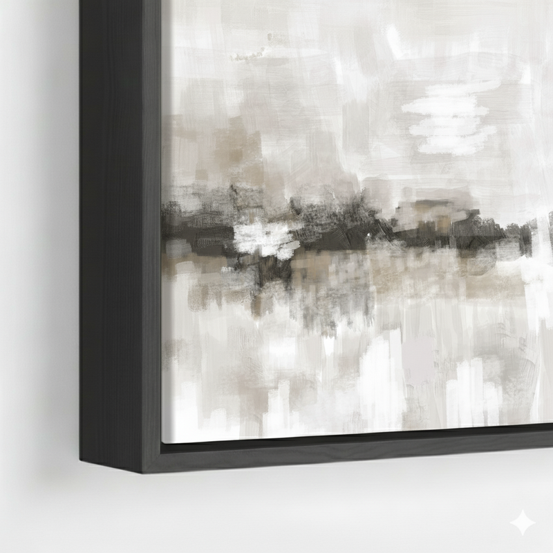 Abstract Canvas Set of 2 - Whisper Grey