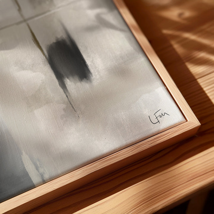 Framed Canvas - Grey Clouds