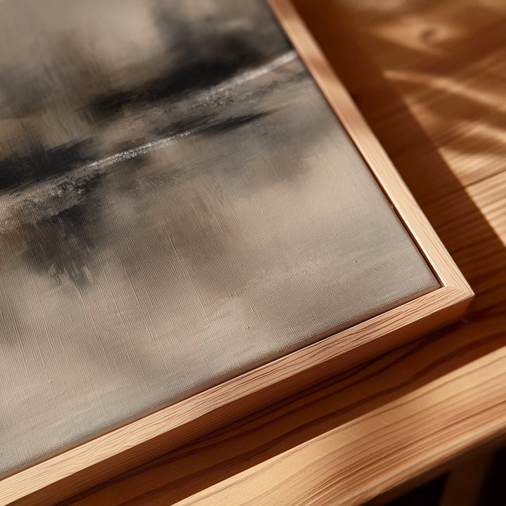 Framed Canvas - Taupe Reflection