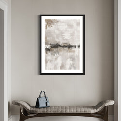Set of 1 - Abstract Art 'Nude & Grey Clouds'