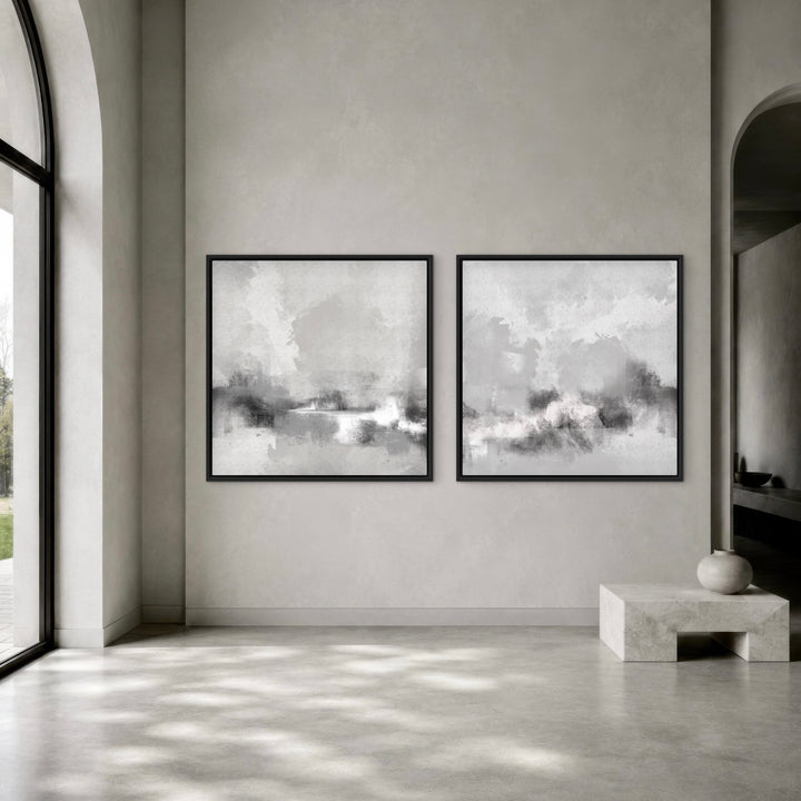 Framed Canvas Set of 2 - Grey Sorrento