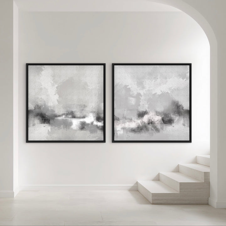 Framed Canvas Set of 2 - Grey Sorrento