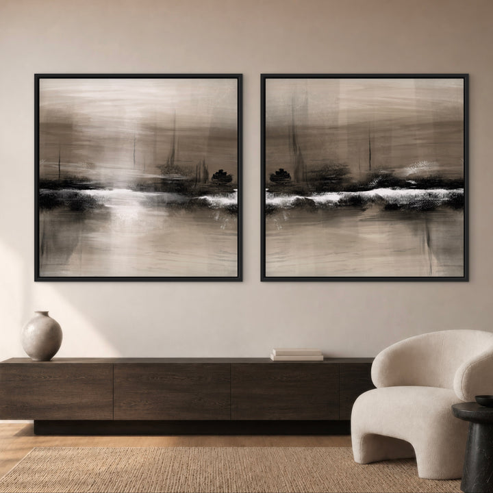 Framed Canvas Set of 2 - Dusk Reflection