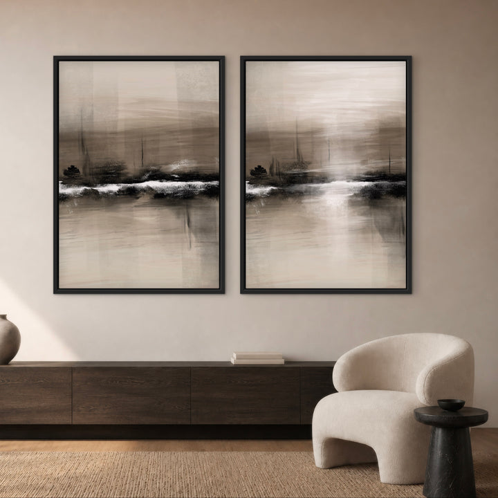 Framed Canvas Set of 2 - Dusk Reflection