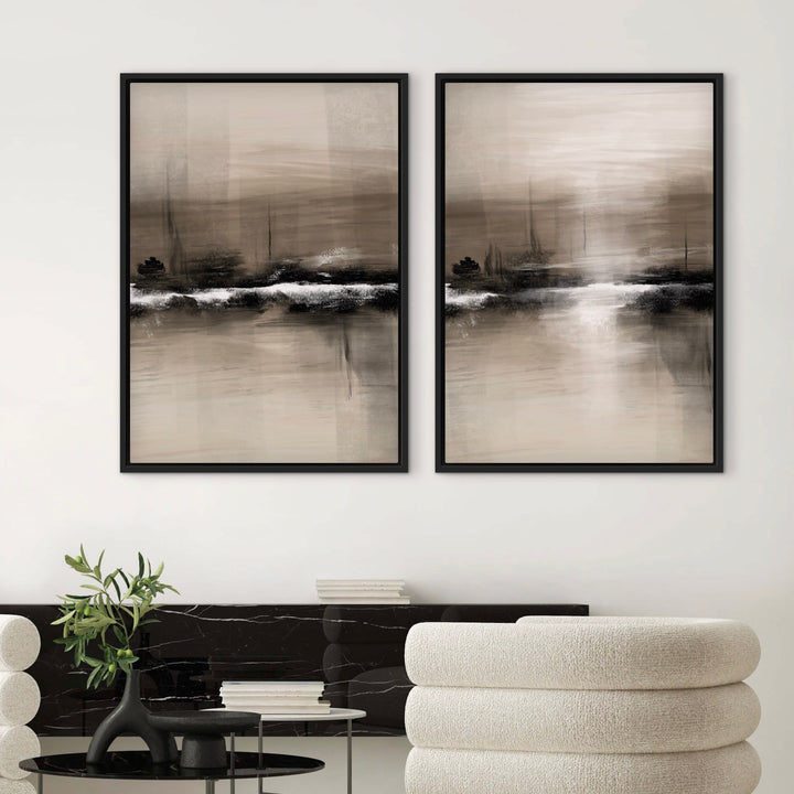Framed Canvas Set of 2 - Dusk Reflection